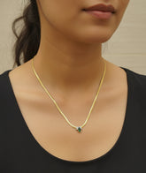 Gold Italian Chain Necklace – 925 Sterling Silver Minimalist Jewelry for Women