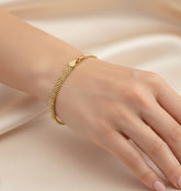 Handmade 14K Gold 4mm Bismarck Chain Bracelet – Fine Jewelry for Her or Him