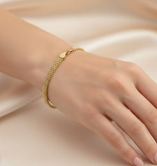 Handmade 14K Gold 4mm Bismarck Chain Bracelet – Fine Jewelry for Her or Him