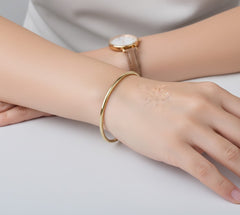 Real 14K Gold Tondo Bracelet 2.4 mm – Handmade Luxury Solid Gold Jewelry Gift