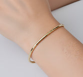 Real 14K Gold Tondo Bracelet 2.4 mm – Handmade Luxury Solid Gold Jewelry Gift