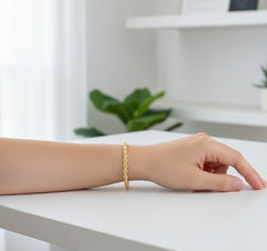 14K Solid Gold Rope Bracelet 4.40 mm – Real Gold Chain Jewelry for Men & Women