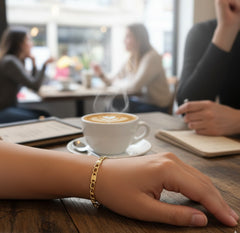 Solid 14K Gold Figaro Link Bracelet 4 mm – Real Gold Italian Chain for Men & Women, Everyday Luxury Jewelry