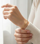 Luxury 14K Gold Paperclip Bracelet 4.9 mm – Simple and Chic Chain Jewelry