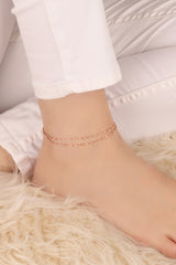 Non Stone Heel Chain Silver Anklet, Delicate Sterling Silver Anklet Bracelet