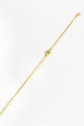 Turquoise Daisy Silver Bracelet