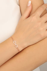 سوار القلب اللانهائي الفضي