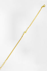 White Stone Lightning Silver Bracelet