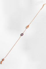 Evil Eye Bead Hamsa Sterling Silver Bracelet