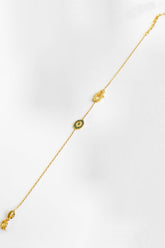 Evil Eye Bead Hamsa Sterling Silver Bracelet