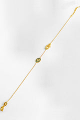 Evil Eye Bead Hamsa Sterling Silver Bracelet