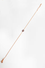 سوار فضي كلاسيكي مرصع بخرز عين الشر