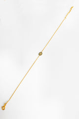 سوار فضي كلاسيكي مرصع بخرز عين الشر