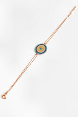 سوار فضي مع خرز عين الشر الكبيرة