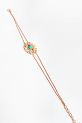 Baguette Stone Eye Silver Bracelet