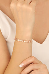 Dangling Spangles Silver Bracelet