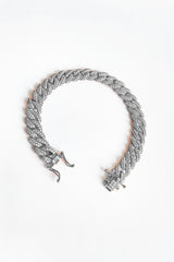 White Zircon Stone Silver Bracelet