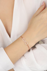 Sterling Silver Infinity Bracelet – Dainty Zircon Turkish Jewelry