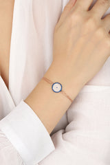 Double Chain Silver Classic Evil Eye Bracelet