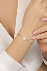 4 Rows Stone Array Silver Bracelet