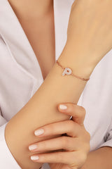 Italian Chain Silver Letter Bracelet, personalized name bracelets | letter bracelets | initial bracelets