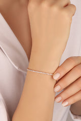 سوار تنس فضي حجري مقاس 1.5 مم عالي الجودة