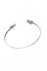 Curved Silver Bracelet, Minimalist Bracelet, Sterling Silver Bracelet, Minimalist Jewelry