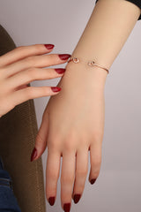 Curved Silver Bracelet, Minimalist Bracelet, Sterling Silver Bracelet, Minimalist Jewelry