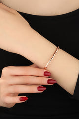 Luxury female white zircon stone bracelet Adjustable bracelet for women cute silver colour wedding bracelet