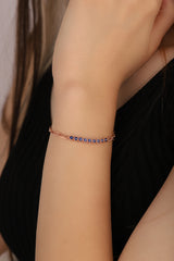 Enamel Evil Eye Bead Silver Good Luck Bracelet