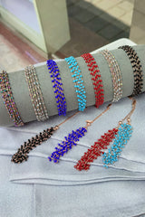 Multiple Turquoise Stone Sterling Silver Bracelet