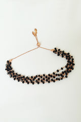 Multi Black Stone Silver Bracelet