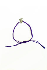 Rope Thread Silver Letter Bracelet - initial Bracelet A-Z