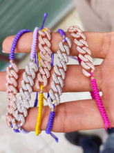 أساور متنوعة الألوان من حبل الحظ التبتي مع سلسلة كوبية من الفضة الإسترلينية