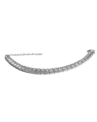 Silver Baguette Stone Tennis Bracelet, Baguette Bracelet