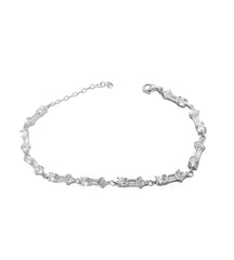 Baguette Stone Silver Tennis Bracelet