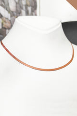 Italian Flat Silver Chain Necklace, 14K Gold flat snake chain, Herringbone Necklace