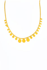 Silver Necklace with Sequin Stone