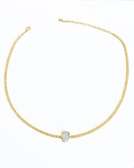 Drop Stone Choker Necklace Cubic Zirconia Stones • Dainty Tennis Choker Necklace