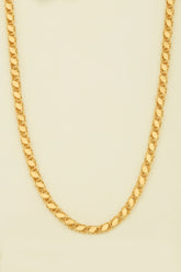 925 Silver Barley Chain Necklace , Gold Necklace, Thick Chain Necklace, Gold Chain Necklace – Dainty Layering Necklace, Adjustable Length