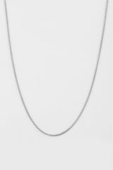 سلسلة قلادة مربعة من الفضة الإيطالية