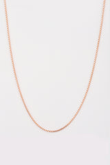 سلسلة قلادة مربعة من الفضة الإيطالية