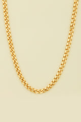 قلادة فضية سميكة محبوكة