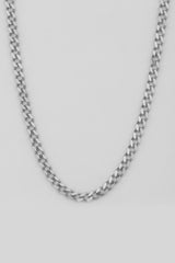 قلادة فضية سميكة محبوكة