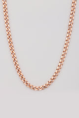 قلادة فضية سميكة محبوكة