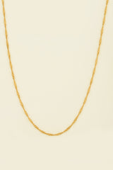 قلادة سلسلة فضية من طراز سنغافورة