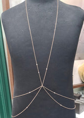 مجوهرات الجسم، سلسلة الجسم، حمالة صدر سلسلة الجسم متعددة الطبقات، حمالة صدر مجوهرات الشاطئ