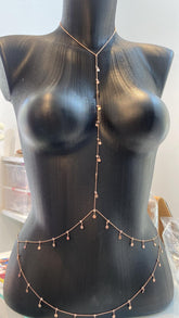 مجوهرات الجسم، سلسلة الجسم، حمالة صدر سلسلة الجسم متعددة الطبقات، حمالة صدر مجوهرات الشاطئ