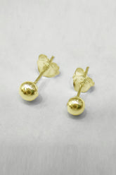 4 mm Silver Ball Earrings