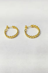 Without stone Knit Silver Earring